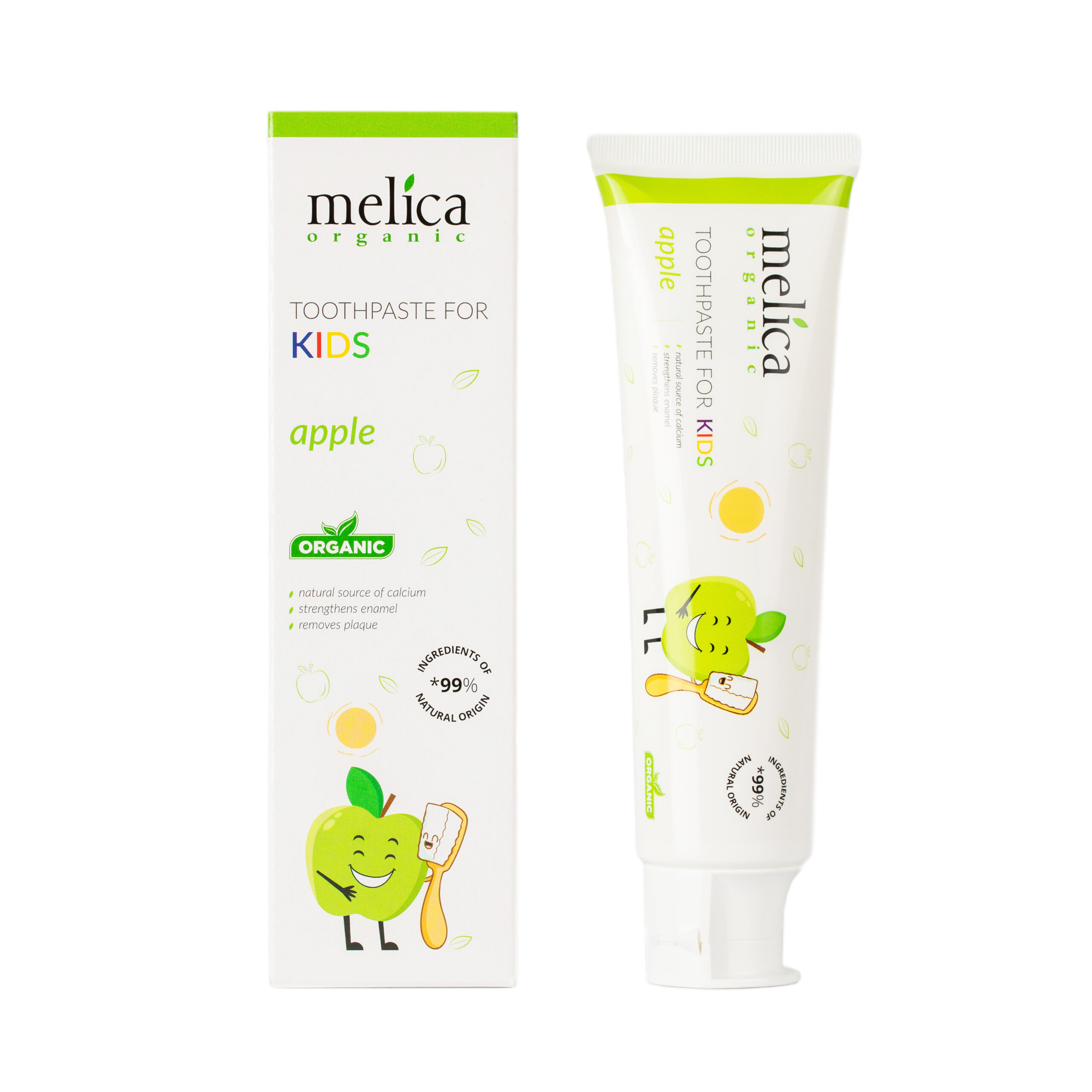 Дитяча зубна паста Melica Organic "Яблуко"