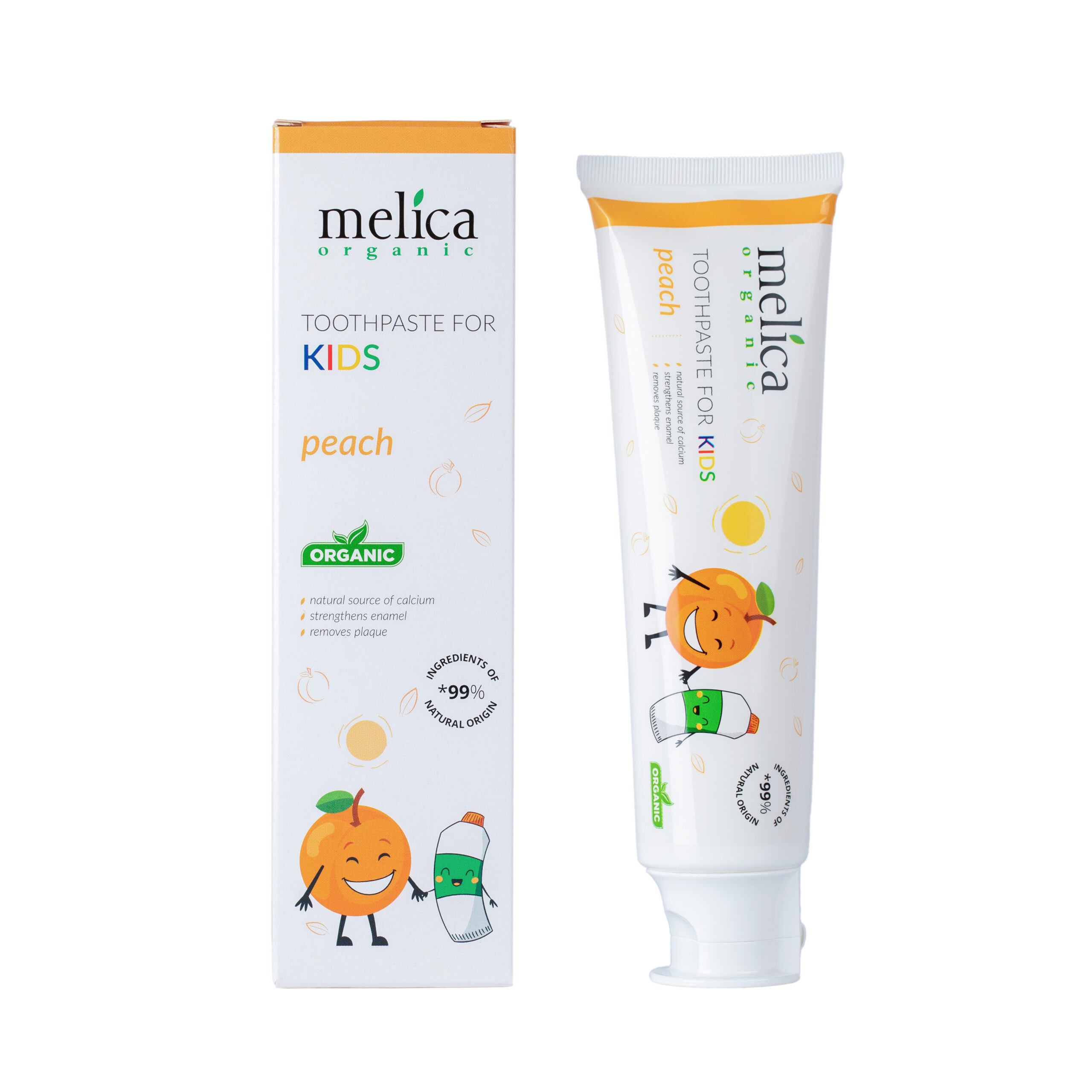 Дитяча зубна паста Melica Organic "Персик"