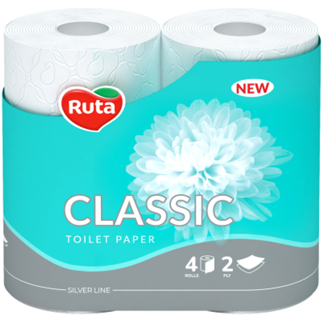 Папір туалетний Ruta Classic, 4 рулони
