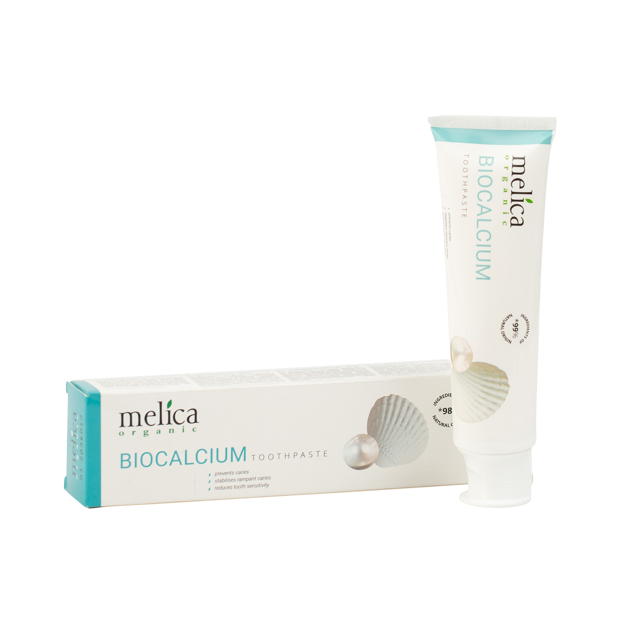 Зубна паста Melica Organic Біокальцій, 100 мл