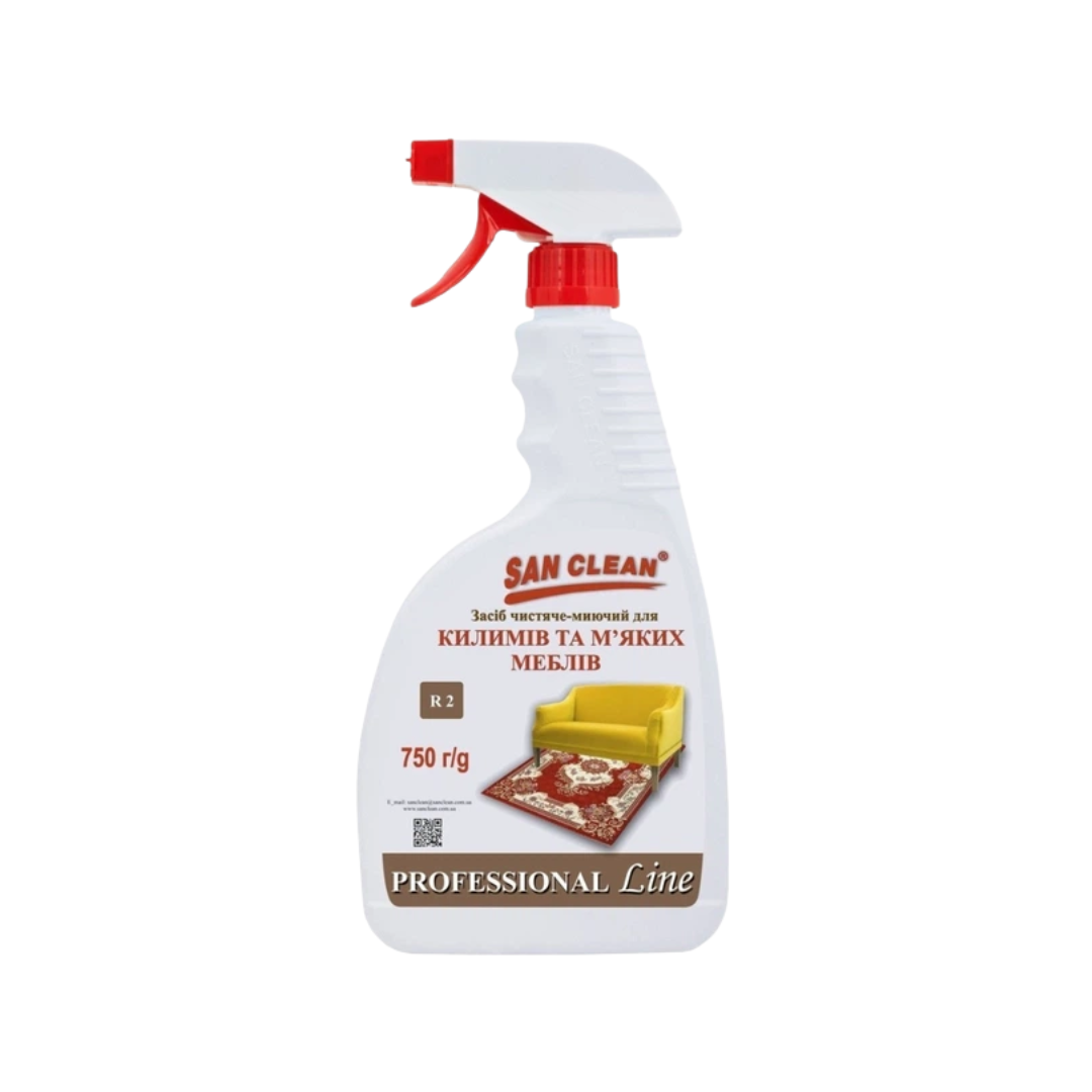 Засіб чистяче-миючий San Clean Professional Line для килимів та м’яких меблів, 750 мл