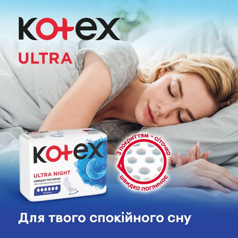 Прокладки Kotex Ultra Quadro Night 4
