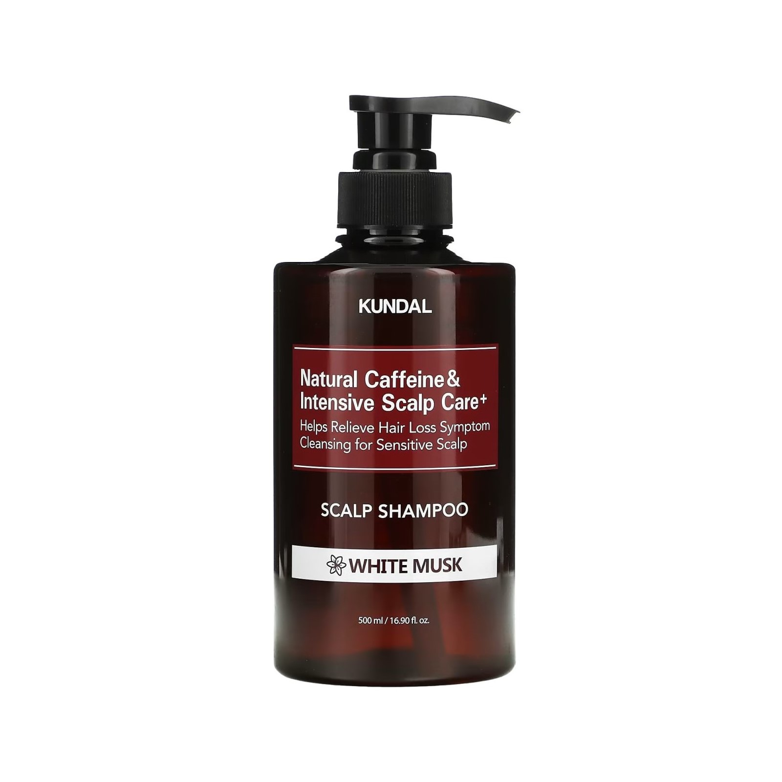 Шампунь для волосся Kundal Natural Caffeine & Intensive Scalp Care White Musk, 500 мл