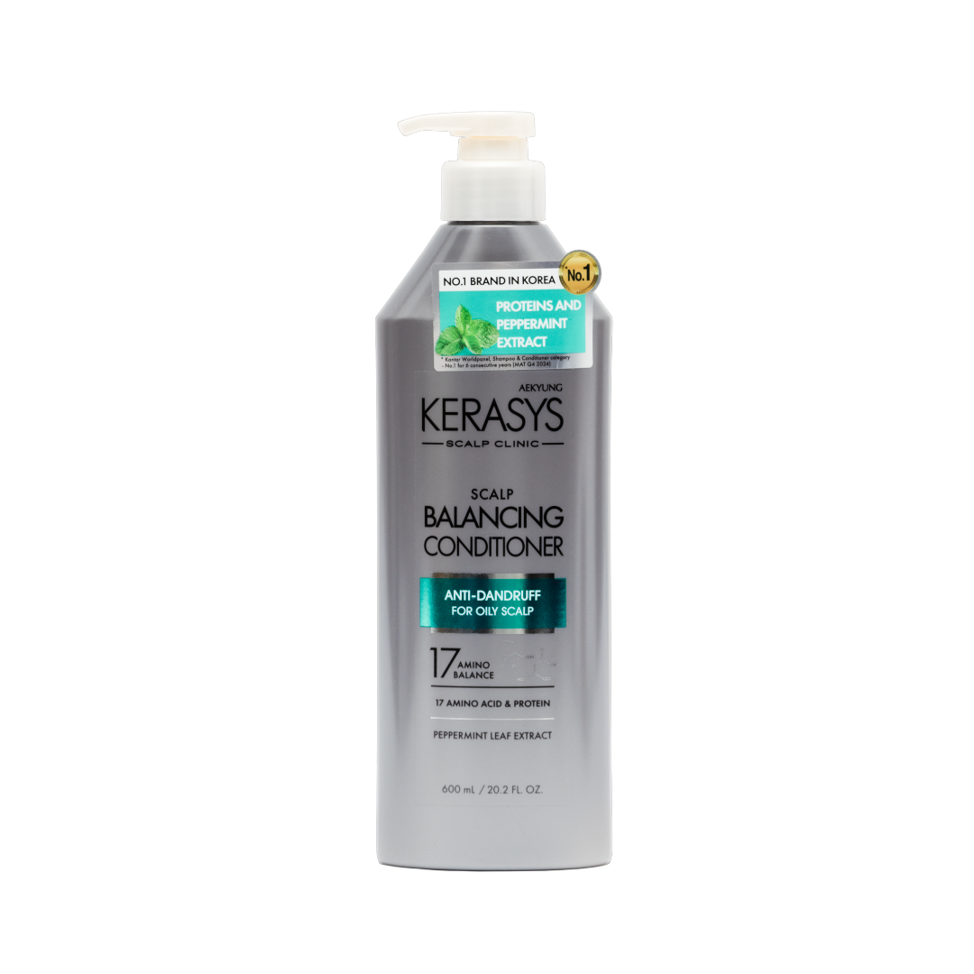 Кондиціонер KERASYS Hair Clinic Oily Scalp Balancing для жирної шкіри голови, 600мл